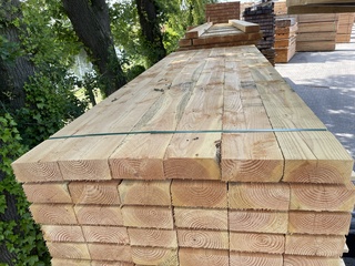 Ca. 48x Douglas balken fijnbezaagd, 75x175mm, 300cm